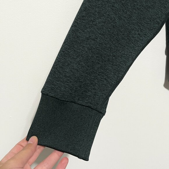 Quince Womens Flowknit Pullover Sweatshirt Sz M Green Crewneck Normcore Fitness - Picture 4 of 7